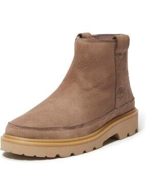 Stylish Women's Casual Ankle Boots - Low Heel 1-2" - Brown Pull-On Design